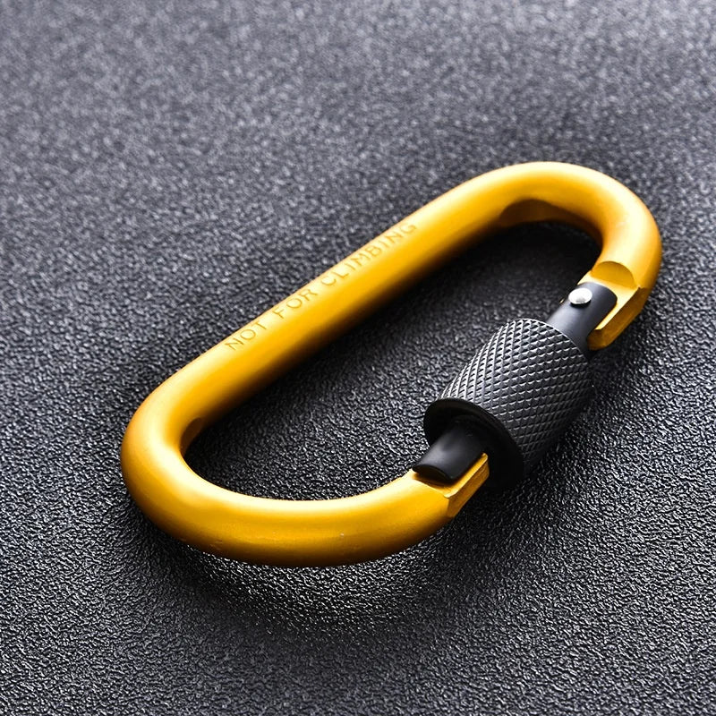 HT High-quality Lockable Extra-thick 8 Cm D-ring Carabiner With Nut