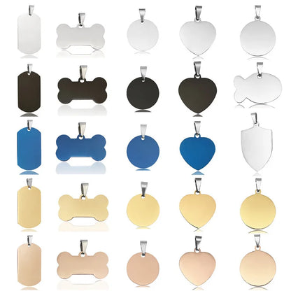 HongTu HT Model Polished Stainless Steel Dog Tag Anti-Lost Keychain