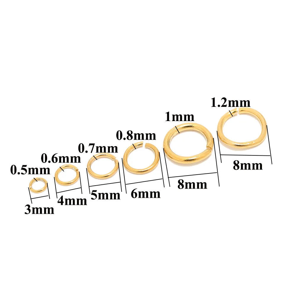 HONG TU F1315 18K Gold Vacuum Color Stainless Steel DIY Jewelry