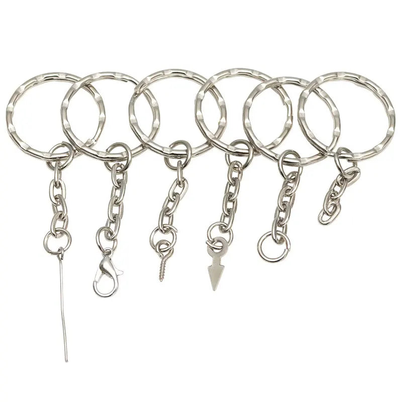 2.5cm Embossed Metal Keychain DIY Accessories Cute Heart Carabiner Key