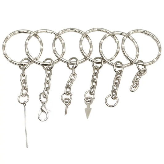 2.5cm Embossed Metal Keychain DIY Accessories Cute Heart Carabiner Key