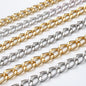 Hong TU HT 1m Cuban Hip Hop Thick Flat Metal Chain Bag Strap