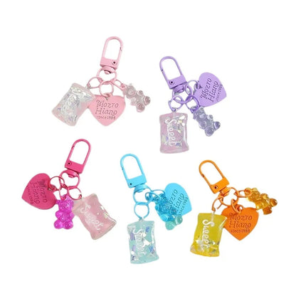 Bulk 60pcs Colorful Art Deco Metal Carabiner Keychain Clasps With