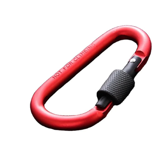 HT High-quality Lockable Extra-thick 8 Cm D-ring Carabiner With Nut