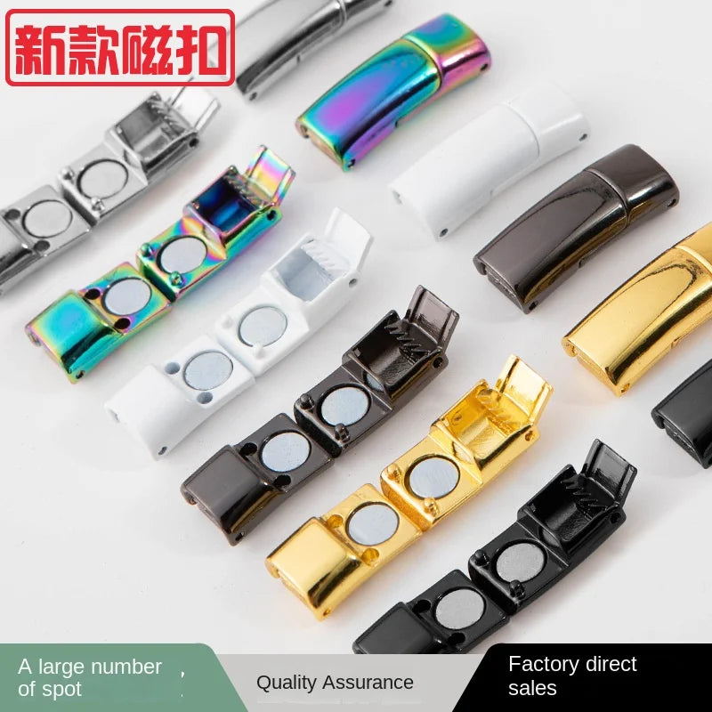 Lazy Tie-free Elastic Magnetic Zinc Alloy Radian Semi-circular Clip