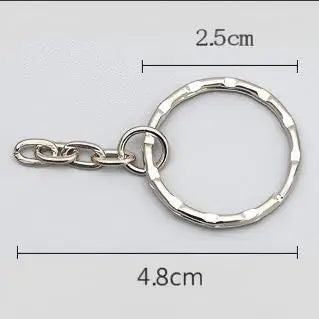 2.5cm Embossed Metal Keychain DIY Accessories Cute Heart Carabiner Key
