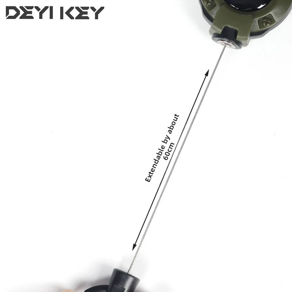 Plastic Keychain Elastic Pull Rope Easy-Release Buckle Anti-Loss