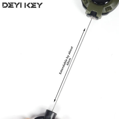 Plastic Keychain Elastic Pull Rope Easy-Release Buckle Anti-Loss