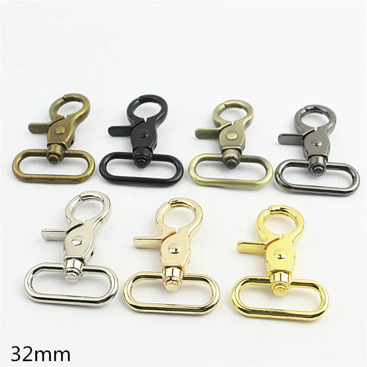 HT Zinc Alloy Durable Pendant Handbag Strap Hook Light Gold Keychain