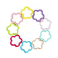 Colorful Floral Alloy Carabiner Keychain Spring Ring Accessories For