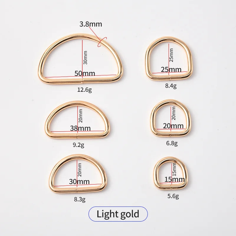 D-Shaped Metal Ring Buckle Adjustable Strap For Handbag &