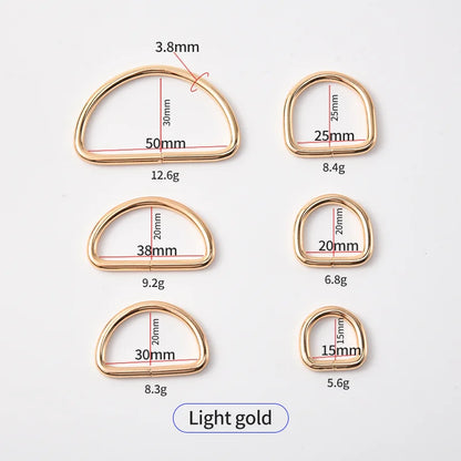 D-Shaped Metal Ring Buckle Adjustable Strap For Handbag &