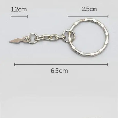 2.5cm Embossed Metal Keychain DIY Accessories Cute Heart Carabiner Key