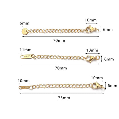 HONGTU HT Model 18K Stainless Steel DIY Jewelry Set 5cm Tail Chain