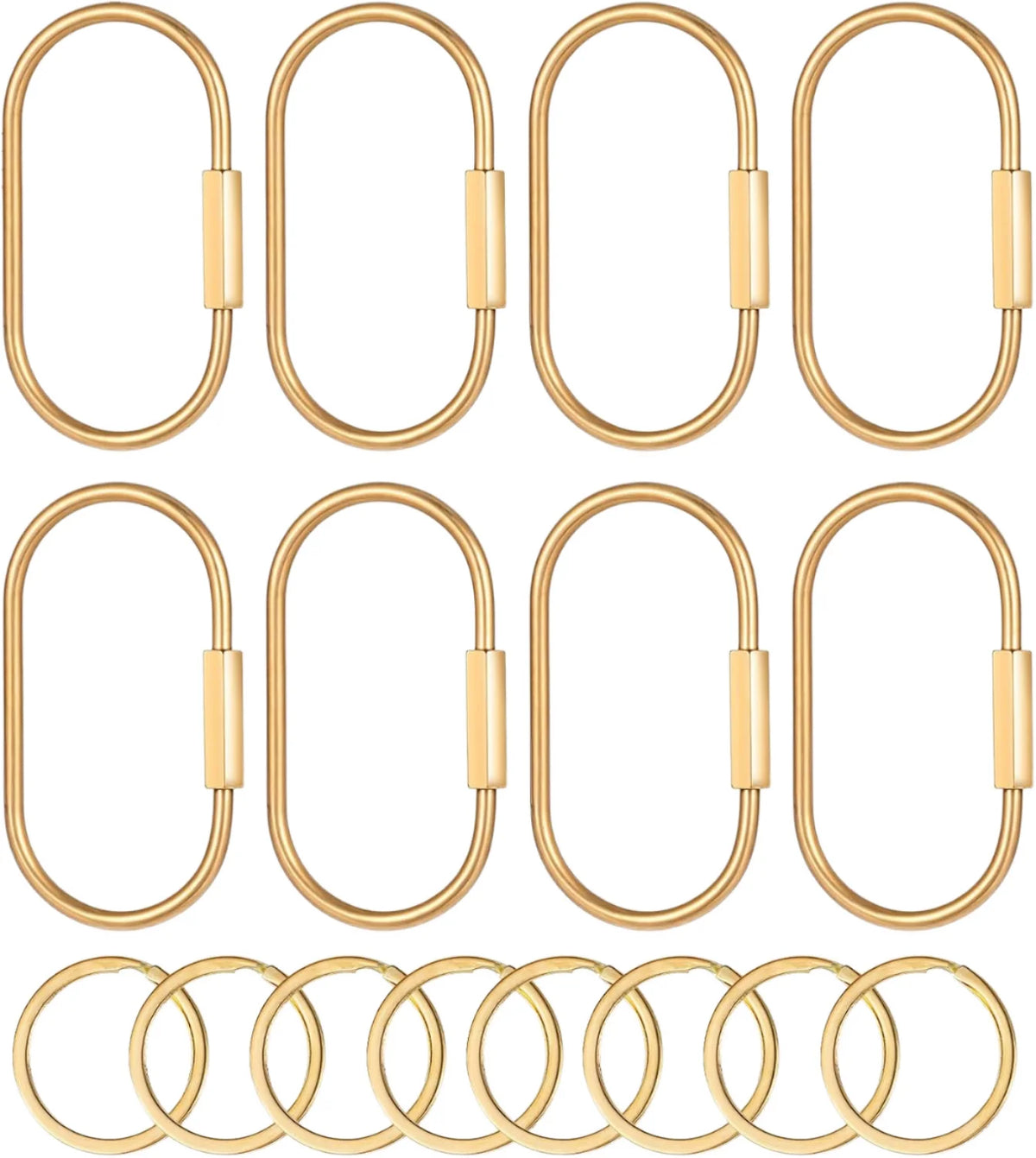 Yolev Silver Locking Carabiner Keychain With Screw Lock Universal