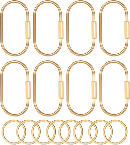 Yolev Silver Locking Carabiner Keychain With Screw Lock Universal