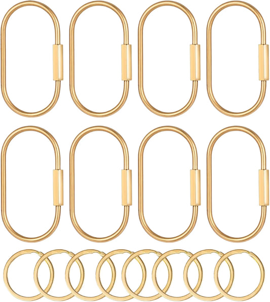 Yolev Silver Locking Carabiner Keychain With Screw Lock Universal