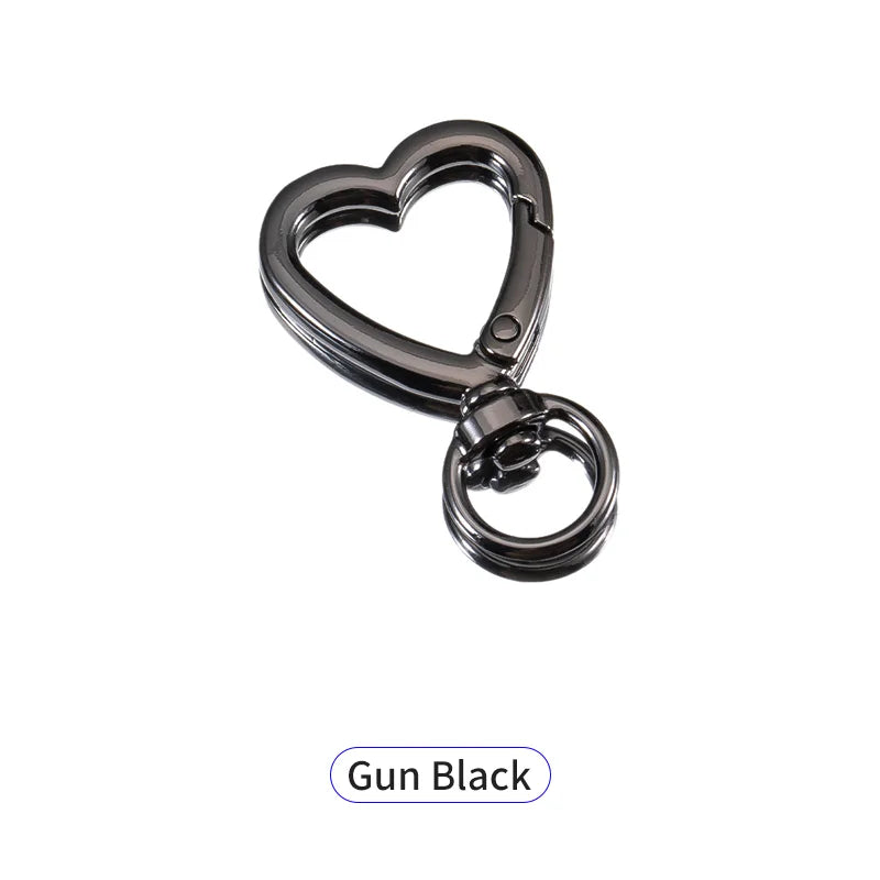 Heart-Shaped Metal Spring Clip Snap Hook Carabiner DIY Hardware