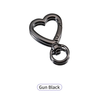 Heart-Shaped Metal Spring Clip Snap Hook Carabiner DIY Hardware