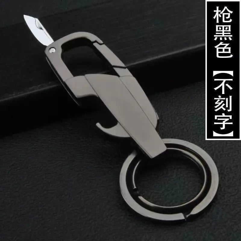 Multifunctional Creative Zinc Alloy Keychain Bottle Opener Small Knife