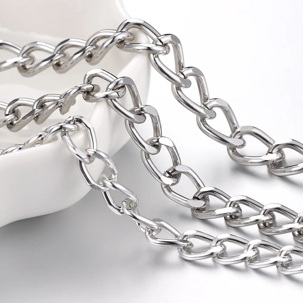 Hong TU HT 1m Cuban Hip Hop Thick Flat Metal Chain Bag Strap