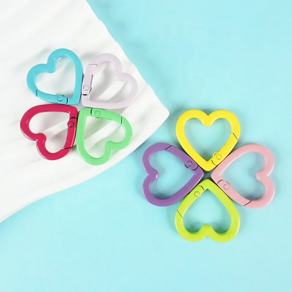 Heart-Shaped DIY Zinc Alloy Coin Holder Keychain Hong Tu Cute Tart