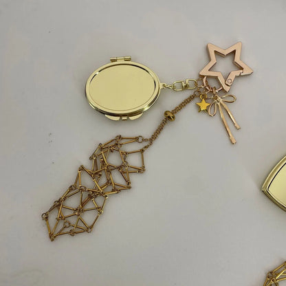 Fashion Heart-Shaped Waterproof Lipstick Net Pocket Pendant Golden Key