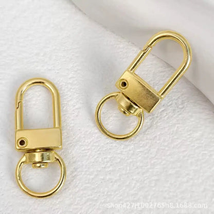 Bulk 60pcs Colorful Art Deco Metal Carabiner Keychain Clasps With