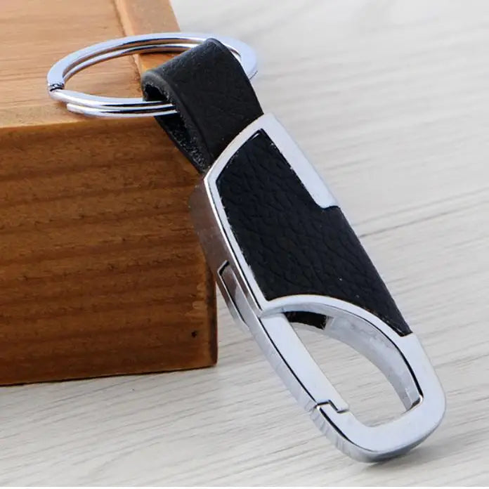 Durable Stylish Classic Eco-Friendly Metal Keychain Suede Leather