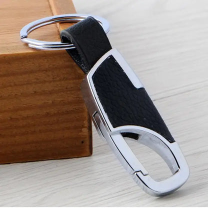 Durable Stylish Classic Eco-Friendly Metal Keychain Suede Leather