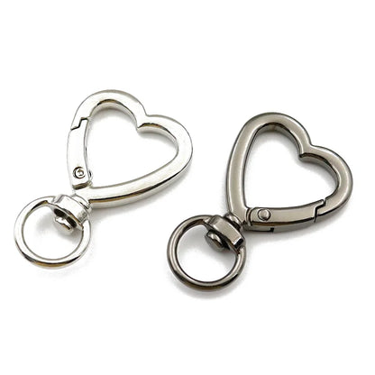 Heart-Shaped Metal Spring Clip Snap Hook Carabiner DIY Hardware