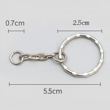 2.5cm Embossed Metal Keychain DIY Accessories Cute Heart Carabiner Key