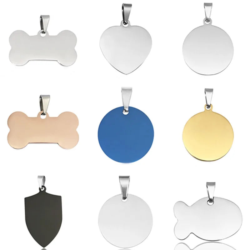HongTu HT Model Polished Stainless Steel Dog Tag Anti-Lost Keychain