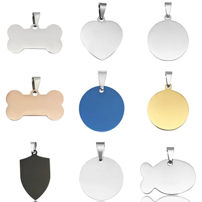 HongTu HT Model Polished Stainless Steel Dog Tag Anti-Lost Keychain