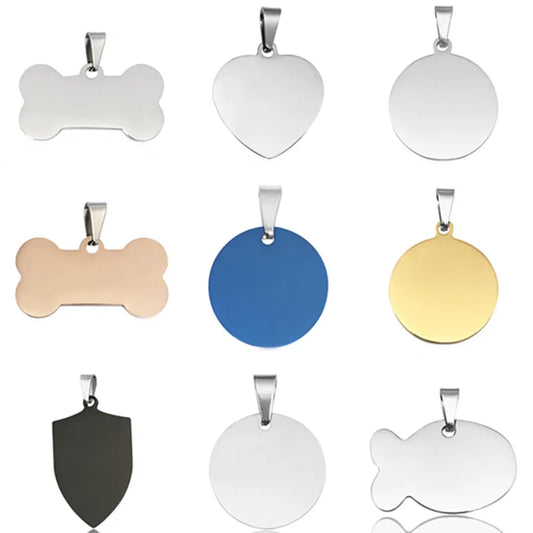HongTu HT Model Polished Stainless Steel Dog Tag Anti-Lost Keychain