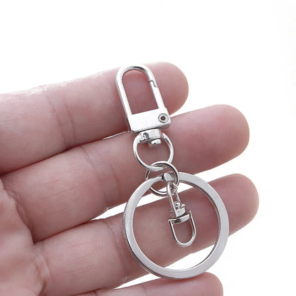 Luxury Custom Logo Metal Zinc Alloy Compass Carabiner Keychain Swivel