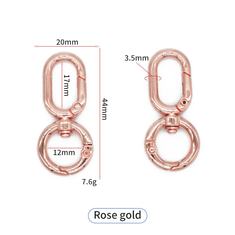 Lightweight Fashion High Quality 360 Rotatable Metal Spring O Ring Snap