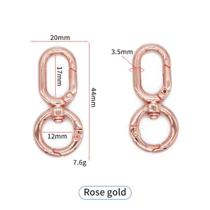 Lightweight Fashion High Quality 360 Rotatable Metal Spring O Ring Snap