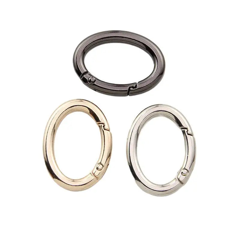 Egg-shaped O-shaped Zinc Alloy Spring Ring Keychain Pendant