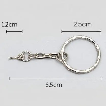 2.5cm Embossed Metal Keychain DIY Accessories Cute Heart Carabiner Key
