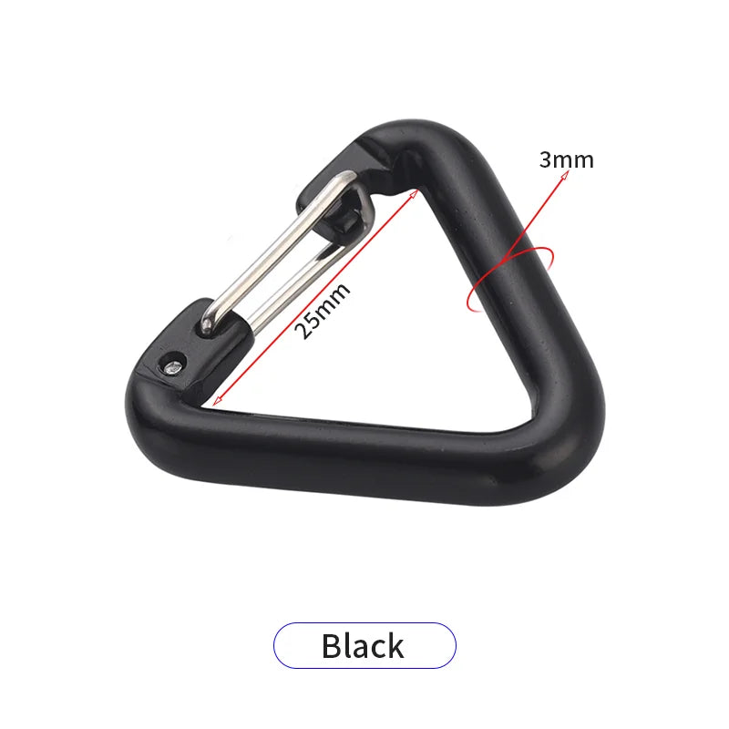 25mm Heavy Duty Aluminum Alloy Hook Carabiner Spring Triangle Buckle