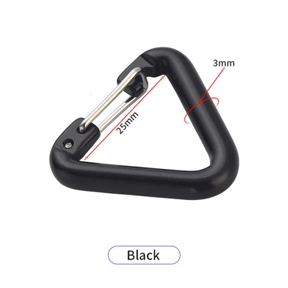 25mm Heavy Duty Aluminum Alloy Hook Carabiner Spring Triangle Buckle