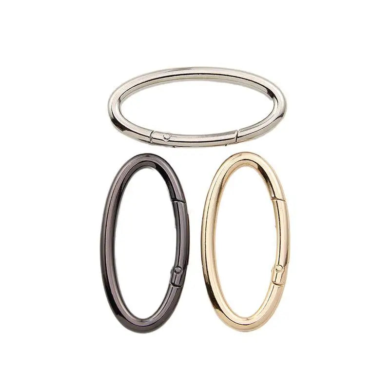 Egg-shaped O-shaped Zinc Alloy Spring Ring Keychain Pendant