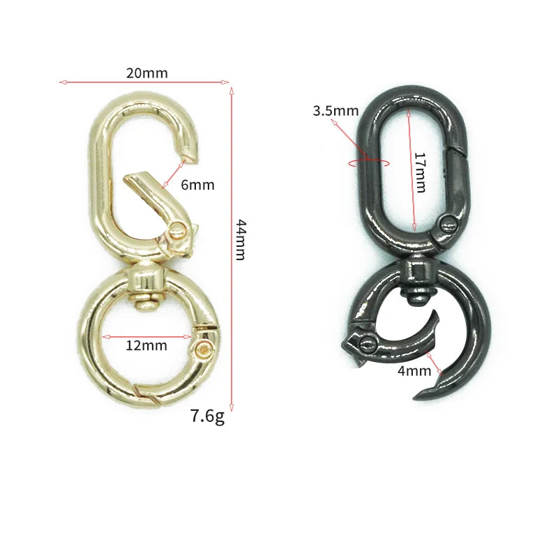 Lightweight Fashion High Quality 360 Rotatable Metal Spring O Ring Snap