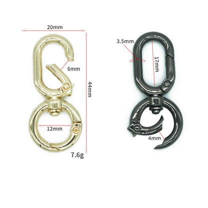 Lightweight Fashion High Quality 360 Rotatable Metal Spring O Ring Snap
