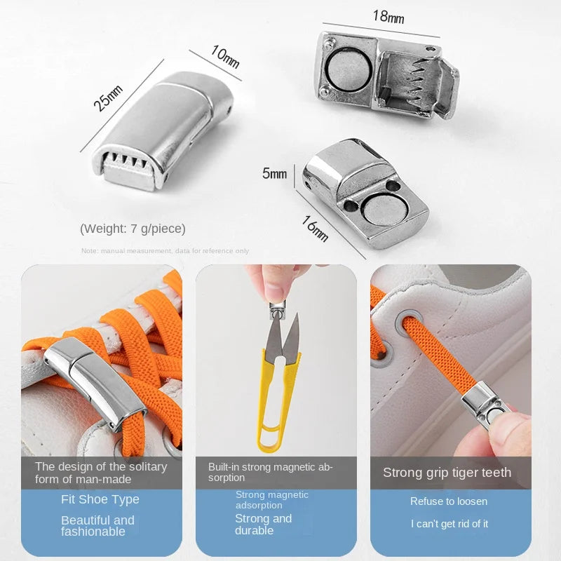 Lazy Tie-free Elastic Magnetic Zinc Alloy Radian Semi-circular Clip