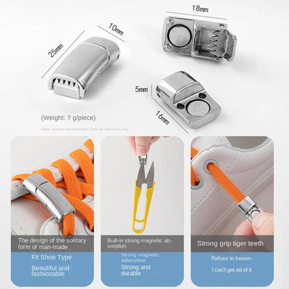 Lazy Tie-free Elastic Magnetic Zinc Alloy Radian Semi-circular Clip