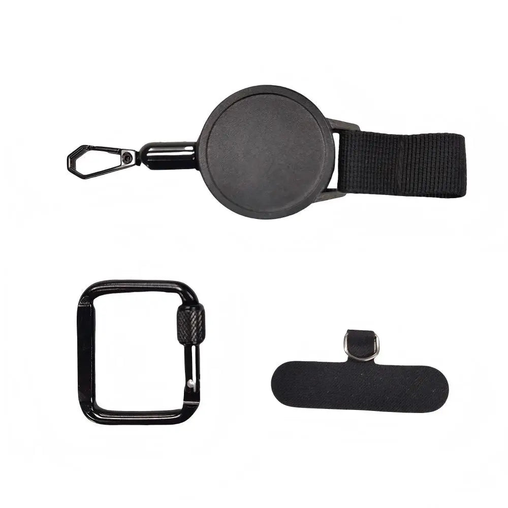 Logo Retractable Badge Reel Holder Metal Steel Cable Clasp Hiking