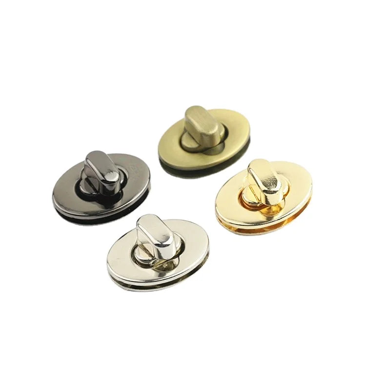 Classic Zinc Alloy Egg Lock Oval-Shaped Twist-Lock Buckle Hardware For