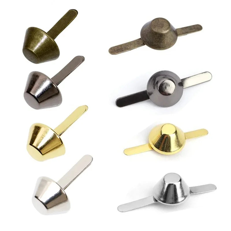 HONG TU Handmade Nickel-Free Metal Mushroom Head Fastening Rivet Luxury